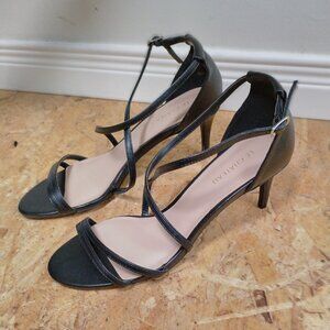 Black Strappy High-Heel Sandals - NWOT
